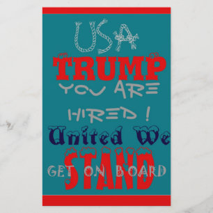 USA Trump Sie sind eingestellt! United Wir Stand A Briefpapier