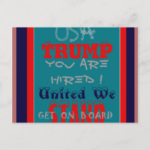 USA Trump Sie sind eingestellt! United Wir Stand A Postkarte