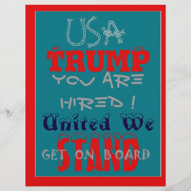 USA Trump Sie sind eingestellt! Vereint stehen wir (Vorderseite)