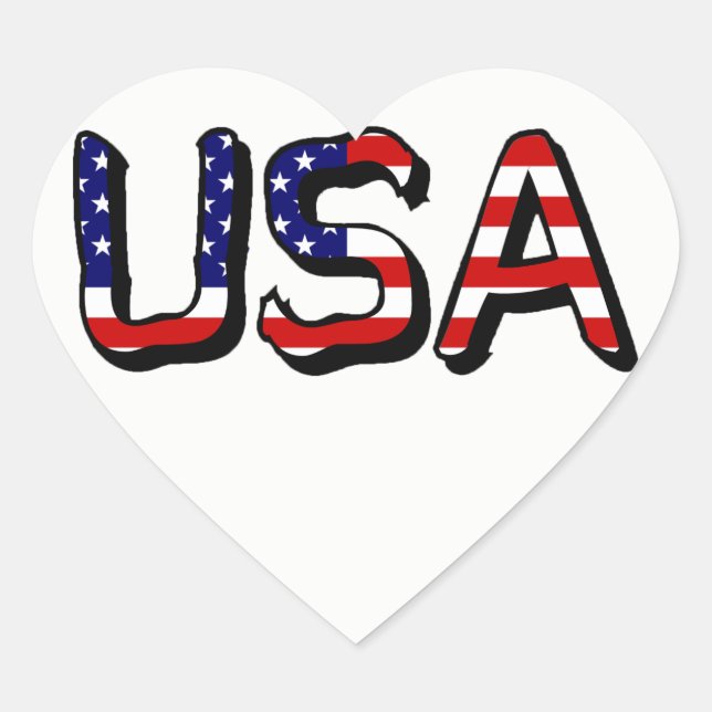 USA überlagern sich auf US Flag Stkt Herz-Aufkleber (Vorderseite)