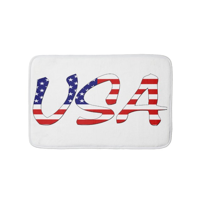 USA überlagern sich auf US-Flagge Badematte (Vorderseite)