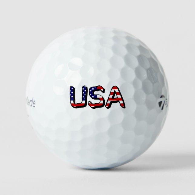 USA überlagern sich auf US-Flagge tmtp5 gbcnt Golfball (Vorderseite)