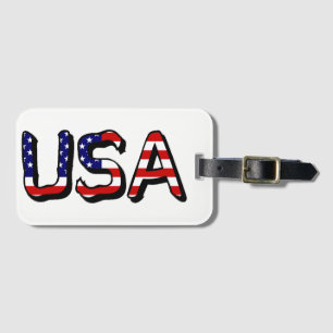 USA überlagert US Flag bc ltcn Gepäckanhänger