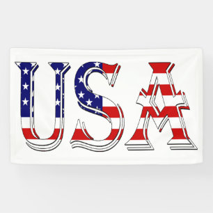 USA überlagert US Flag (h) bnrcn Banner