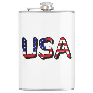 USA überlagerten sich auf US-Flagge Flachmann