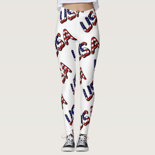 USA überschneiden sich bei US Flag Lecc Leggings
