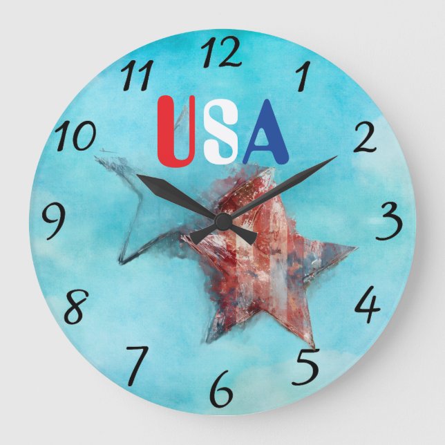 USA-Uhr Große Wanduhr (Vorderseite)