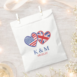 USA UK Heart Flags Geschenktütchen