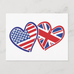 USA - UK-Liebe Postkarte