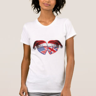 USA-UK-Santa-Hats T-Shirt