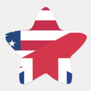 usa uk Stern-Aufkleber