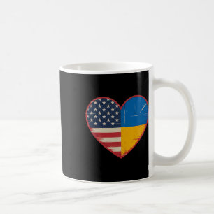 Usa Ukraine Herz - Doppelte Staatsbürgerschaft 2 Kaffeetasse