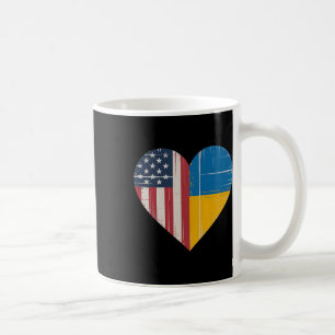 Usa Ukraine Herz - Doppelte Staatsbürgerschaft 3 Kaffeetasse