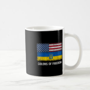 USA Ukraine Ukrainische Amerikanische Flaggenfarbe Kaffeetasse
