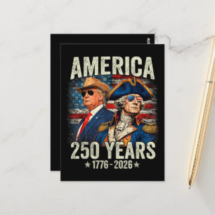 USA Unabhängigkeit 250. Jahrestag 1776 2026 Postkarte