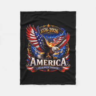 USA Unabhängigkeit 250. Jubiläum 1776 2026 Fleecedecke