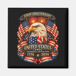 USA Unabhängigkeit 250. Jubiläum 1776 2026 Magnet