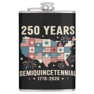 USA Unabhängigkeit 250. Jubiläum Flachmann