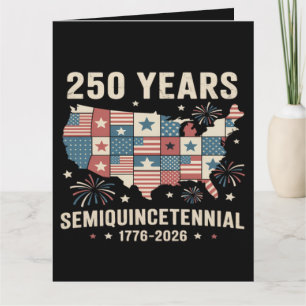 USA Unabhängigkeit 250. Jubiläum  Karte