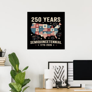 USA Unabhängigkeit 250. Jubiläum Poster