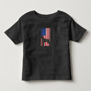 USA Unabhängigkeitstag 4. Juli Amerikanische Flagg Kleinkind T-shirt