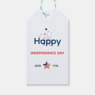 USA Unabhängigkeitstag 4. Juli Grüße Geschenkanhänger