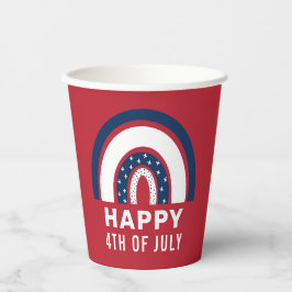 USA Unabhängigkeitstag Amerikanischer Regenbogen 4 Pappbecher