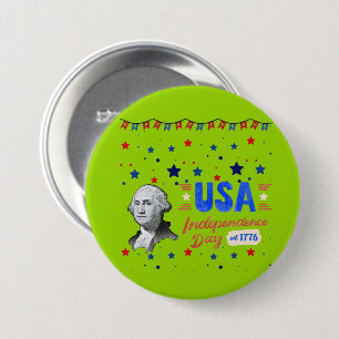 USA Unabhängigkeitstag Button