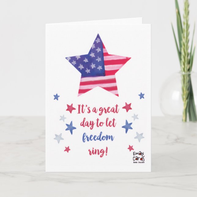 USA Unabhängigkeitstag -  Karte (Vorderseite)