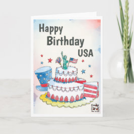USA Unabhängigkeitstag - Kuchen Karte