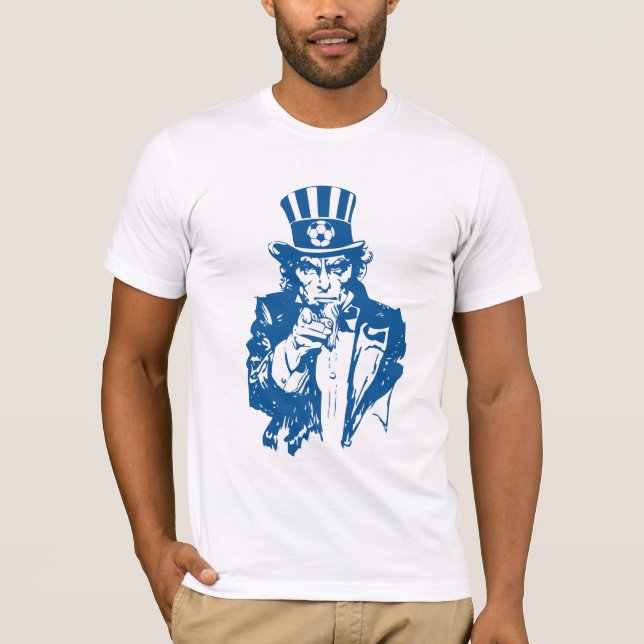 USA-Uncle Sam Fußball T-Shirt (Vorderseite)
