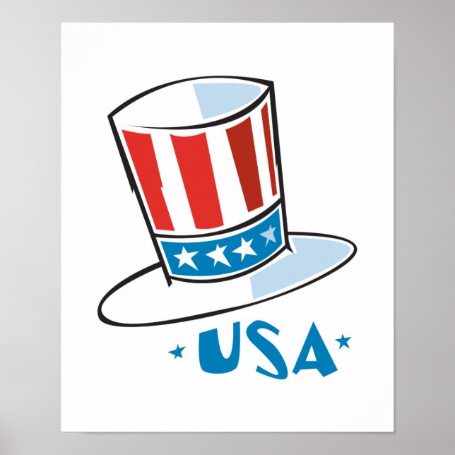 USA Uncle Sam Hat Poster (Vorne)