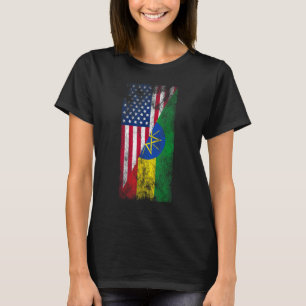 USA und Äthiopien - Flaggen - USA, E T-Shirt