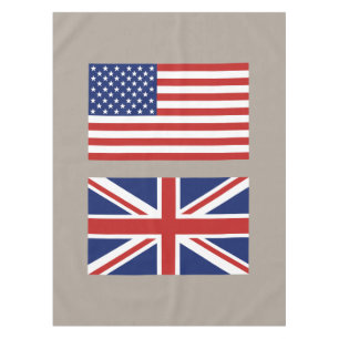 USA und BRITISCHE Flaggen Tischdecke