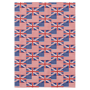 USA und BRITISCHES Flaggen-Muster Tischdecke
