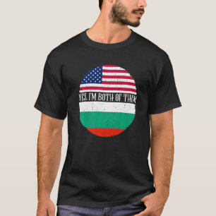 USA und Bulgarien Vintage-Flaggen Ja, ich bin bei T-Shirt