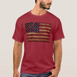 USA und ihre Bundesstaaten in Sternen und Streifen T-Shirt