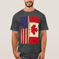 USA und Kanada Flaggen-Roots-Race Bürger Kanada