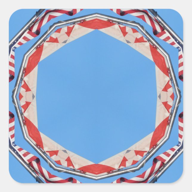 USA und Kanada Gerahmter Aufkleber (Vorderseite)