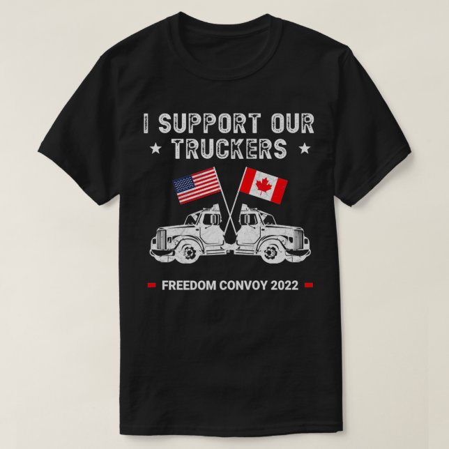 USA und Kanada unterstützen unsere Trucker Premium T-Shirt (Design vorne)