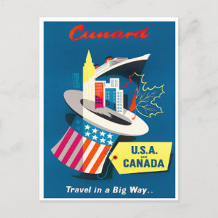 USA und Kanada Vintage-Reisepostkarte Postkarte