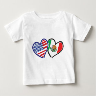 USA und Mexiko - Patriotische Fahne Baby T-shirt