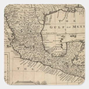 USA und Mexiko Quadratischer Aufkleber