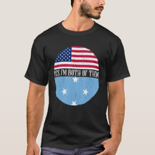 USA und Mikronesien Vintage-Flaggen Ja, ich bin b T-Shirt
