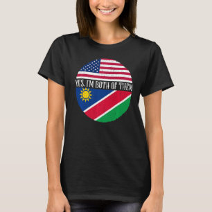 USA und Namibia Vintage-Flaggen Ja, ich bin beide T-Shirt