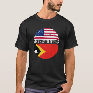 USA und Osttimor Vintage-Flaggen Ja, ich bin beid T-Shirt
