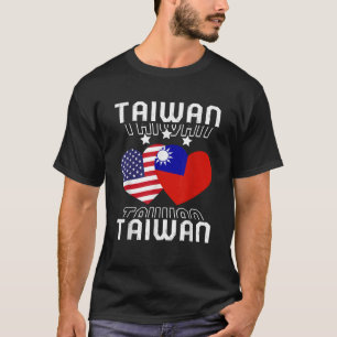 USA und Taiwan taiwanesische amerikanische Flagge T-Shirt