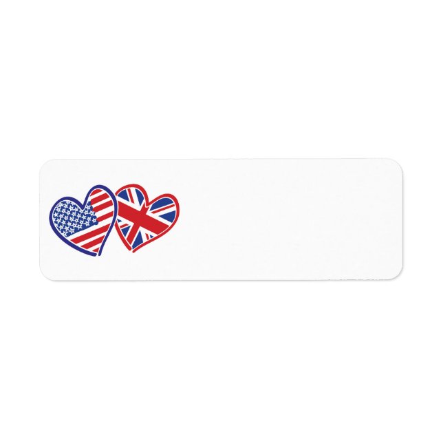 USA und UK Flag Hearts (Vorne)