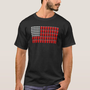 USA Uni Party Game Spring Break Beer Pong T-Shirt