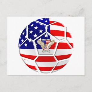 USA United Staaten Soccer Ball-Geschenke für Fans Postkarte